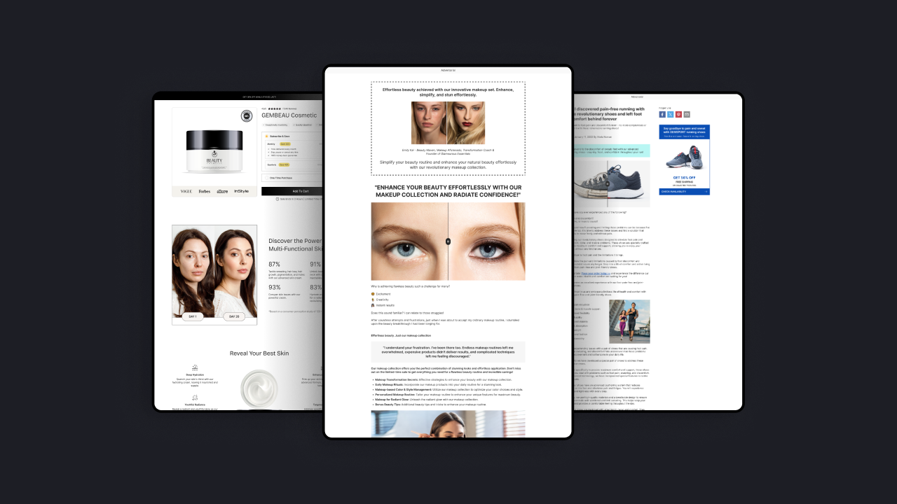 Advertorial GemPages Templates