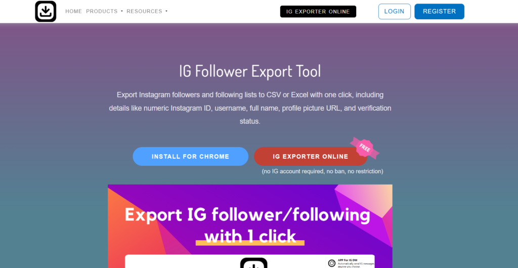 IG Follower Export Tool