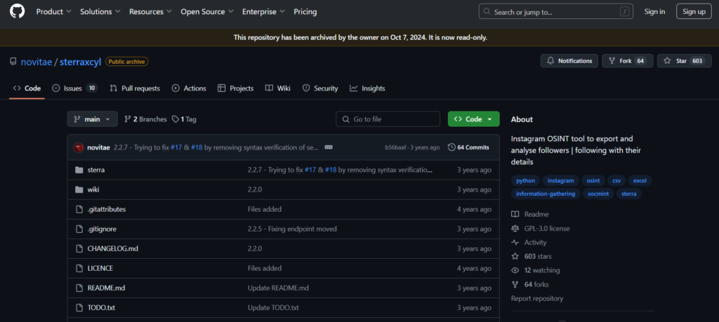 Instagram OSINT tool